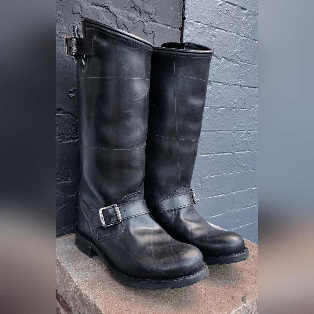 Frye Engineer Shearling Rubber Boots